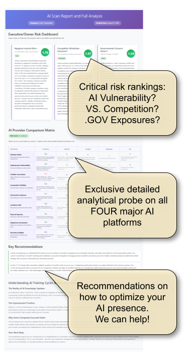 AI Scan Report Preview with Callouts